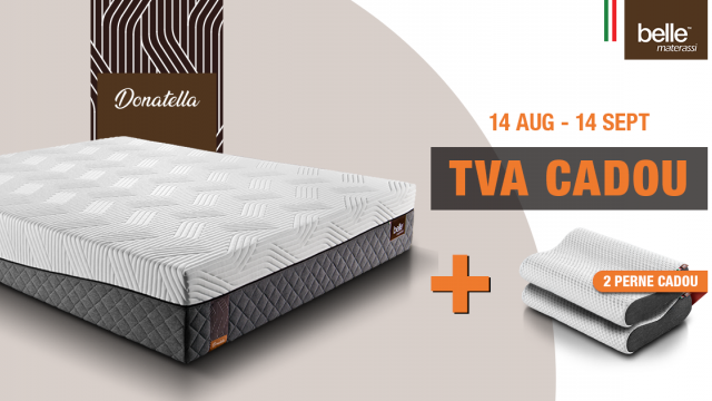 Saltea de calitate superioară Donatella | TVA-ul cadou + 2 perne cervicale mici